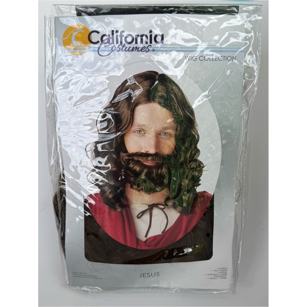 California Costumes Wig Jesus w Beard NIP Halloween Church Play Theater Drama